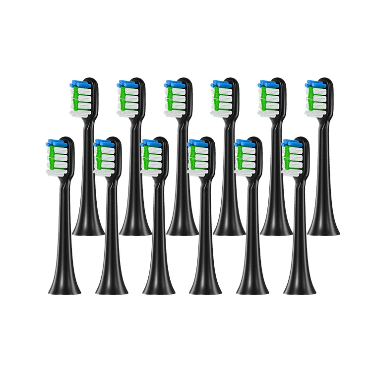 Сменные насадки для зубной щетки SICHENG, Standard Cleaning Type Black 1 2 Pieces
