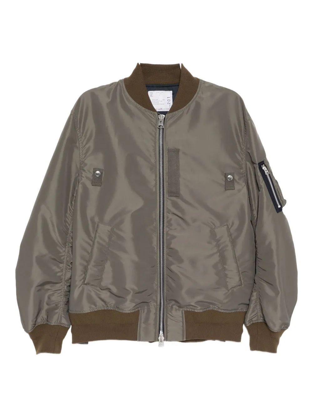 

Куртка-бомбер из твила SACAI, зеленый