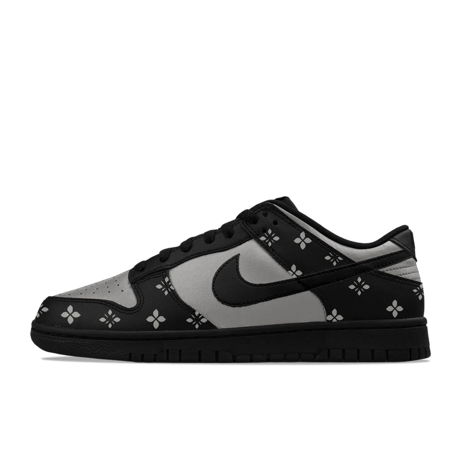 Кроссовки кожаные Nike Dunk Low Black Gray — фото 3