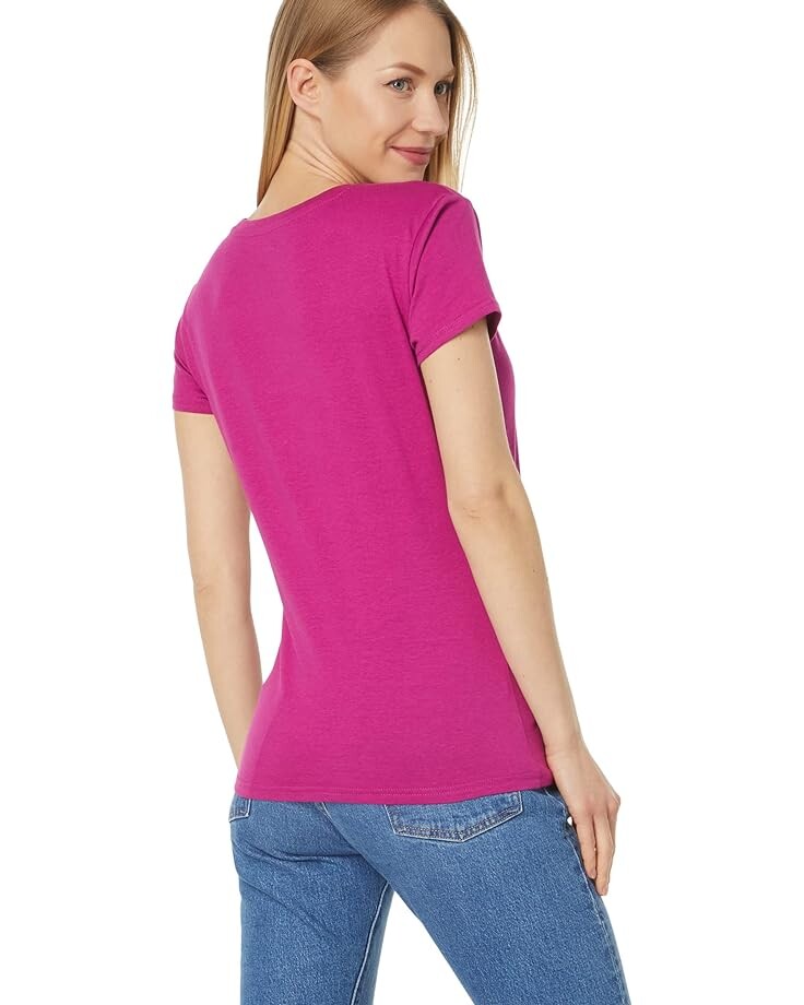 

Рубашка U.S. POLO ASSN. Stitch Crew Neck Graphic Tee Shirt, цвет Hillsdale Fuchsia