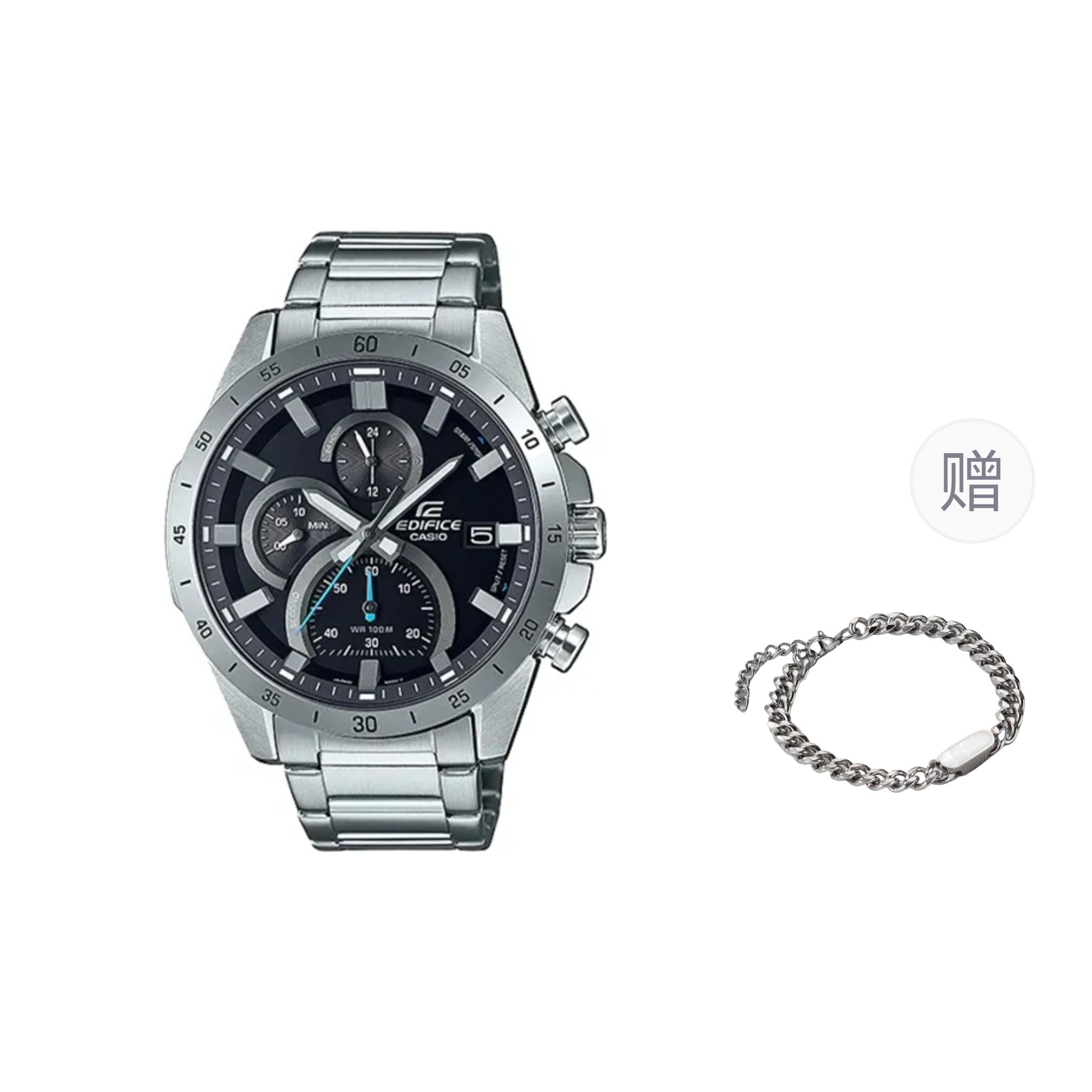

CASIO Часы Men EDIFICE Black Watch, Black