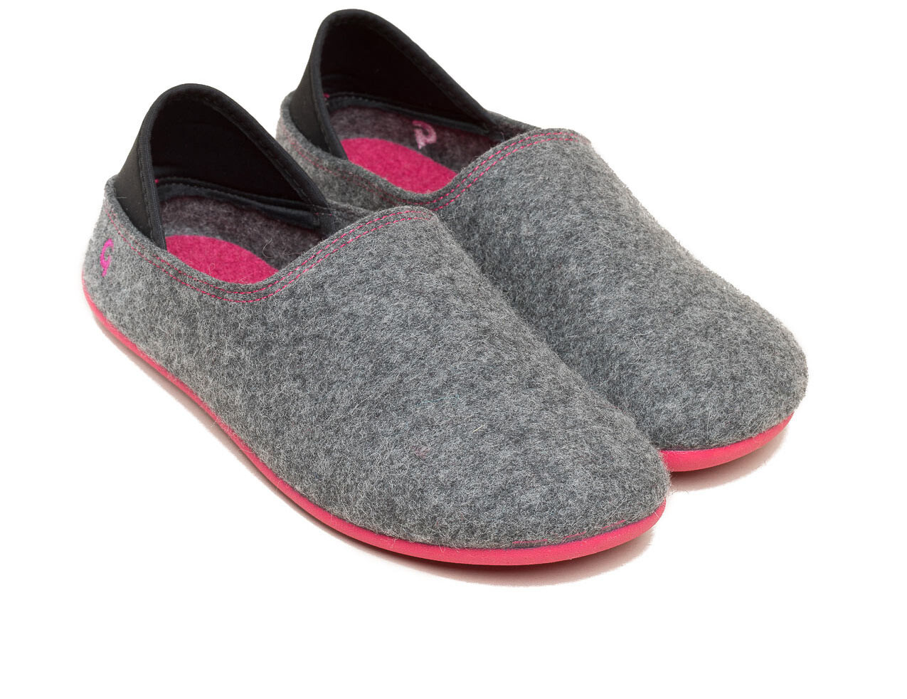 

Тапочки Gottstein Hausschuh Wool Slip On, цвет grey/raspberry