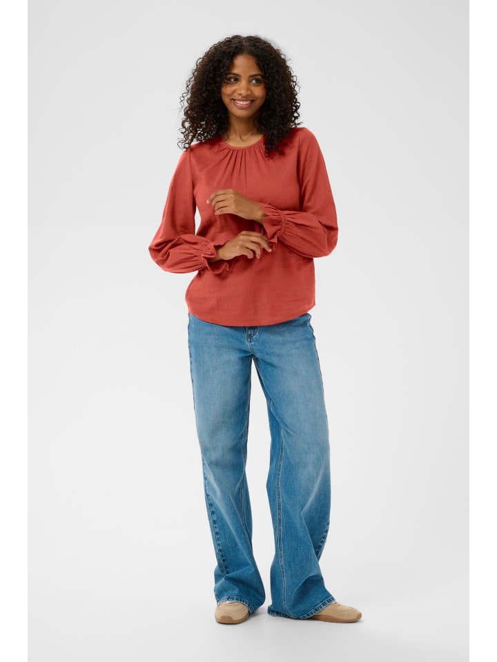 

Kaffe Блузка с длинными рукавами KAamalia стандартного кроя в масле чили