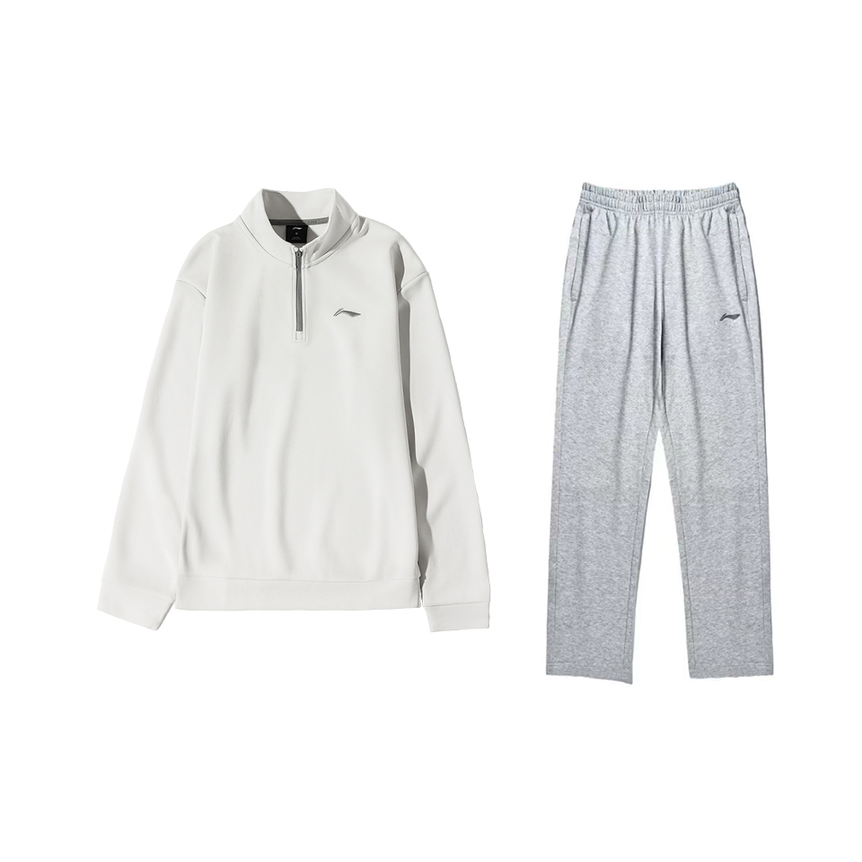 

LiNing Casual Sportswear Unisex Li-Ning, clothing set · (белый top+серый pants)