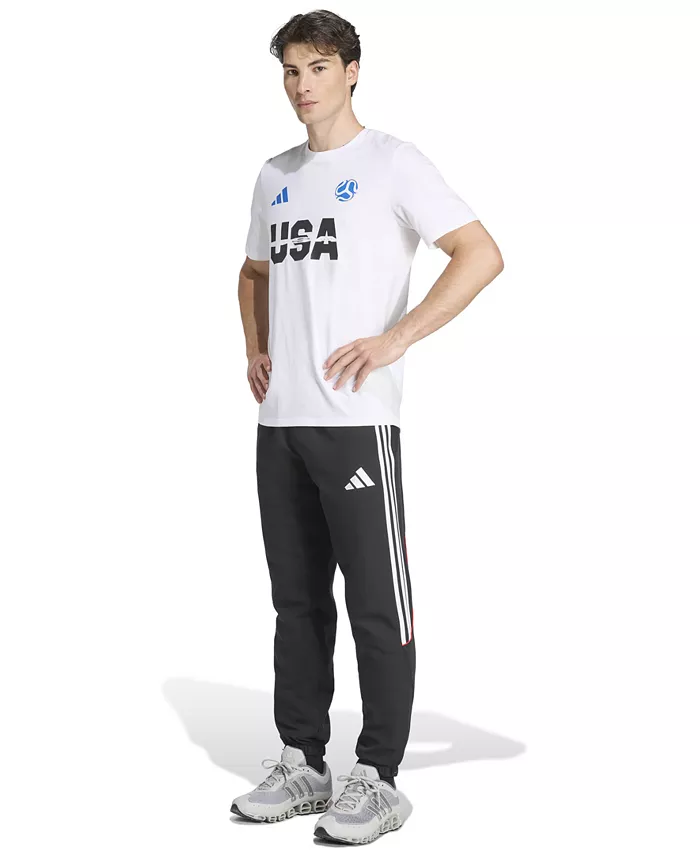 Мужская футболка с коротким рукавом USA Adidas, белый — фото 3