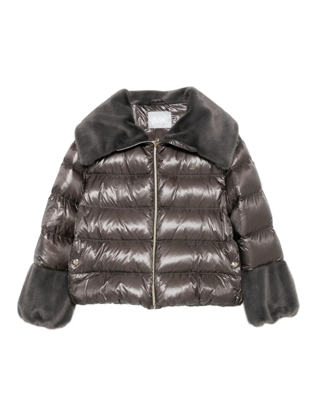 

Куртка с отделкой из искусственного меха Herno Kids, серый