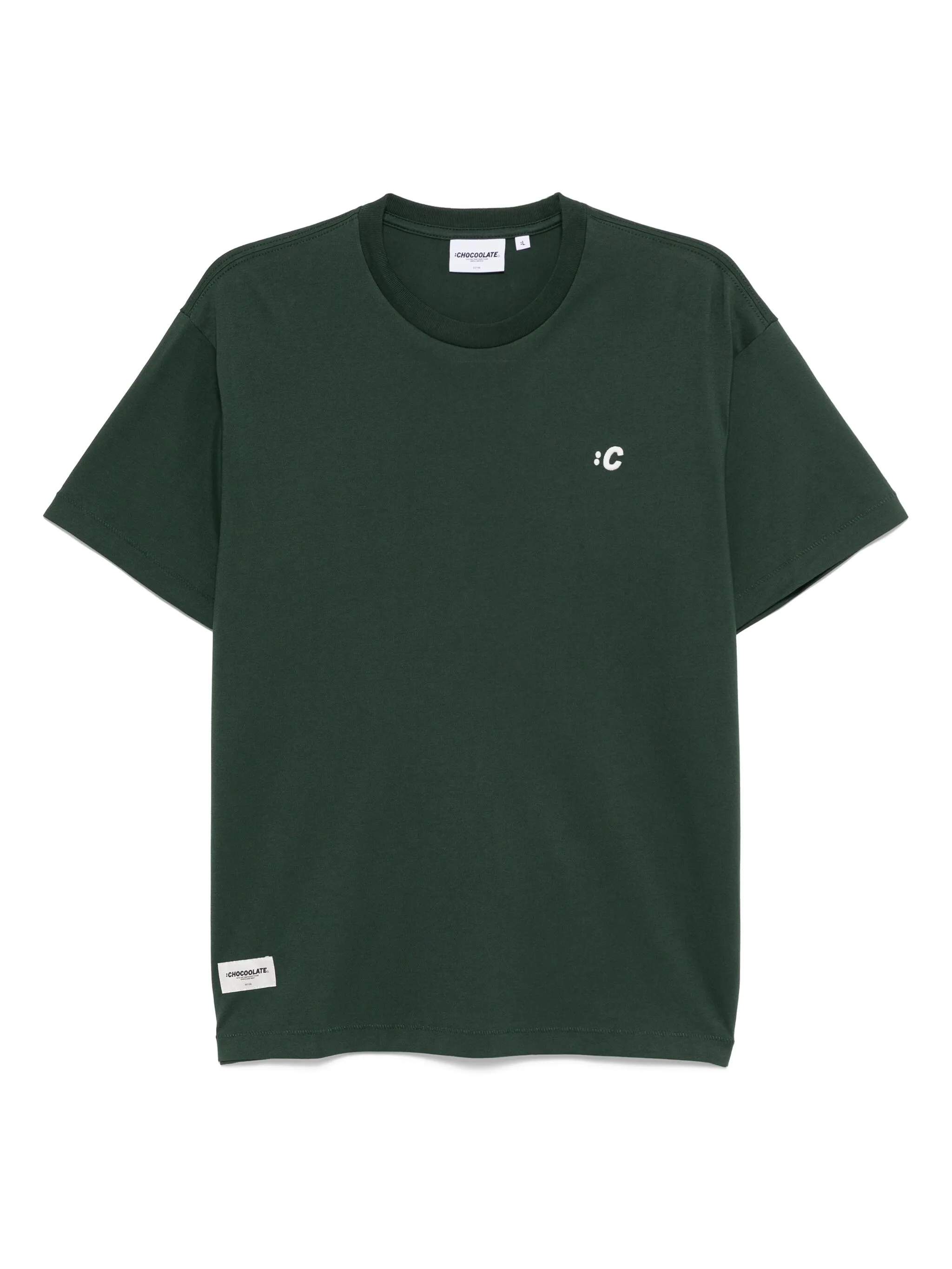 

Футболка с вышитым логотипом Chocoolate, зеленый