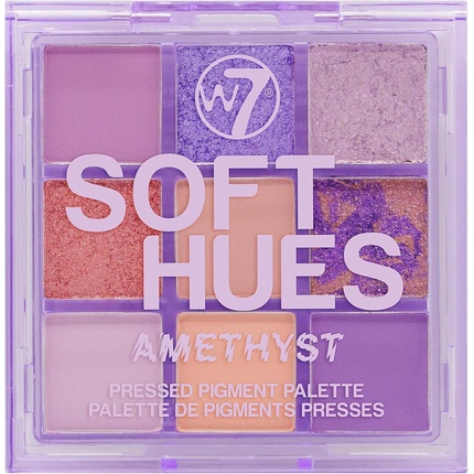 

Палитра прессованных пигментов мягких оттенков Colorway Amethyst Mattes и Duo-Chromes Purples Oranges Golds Nudes Cruelt-free Makeup For Women W7