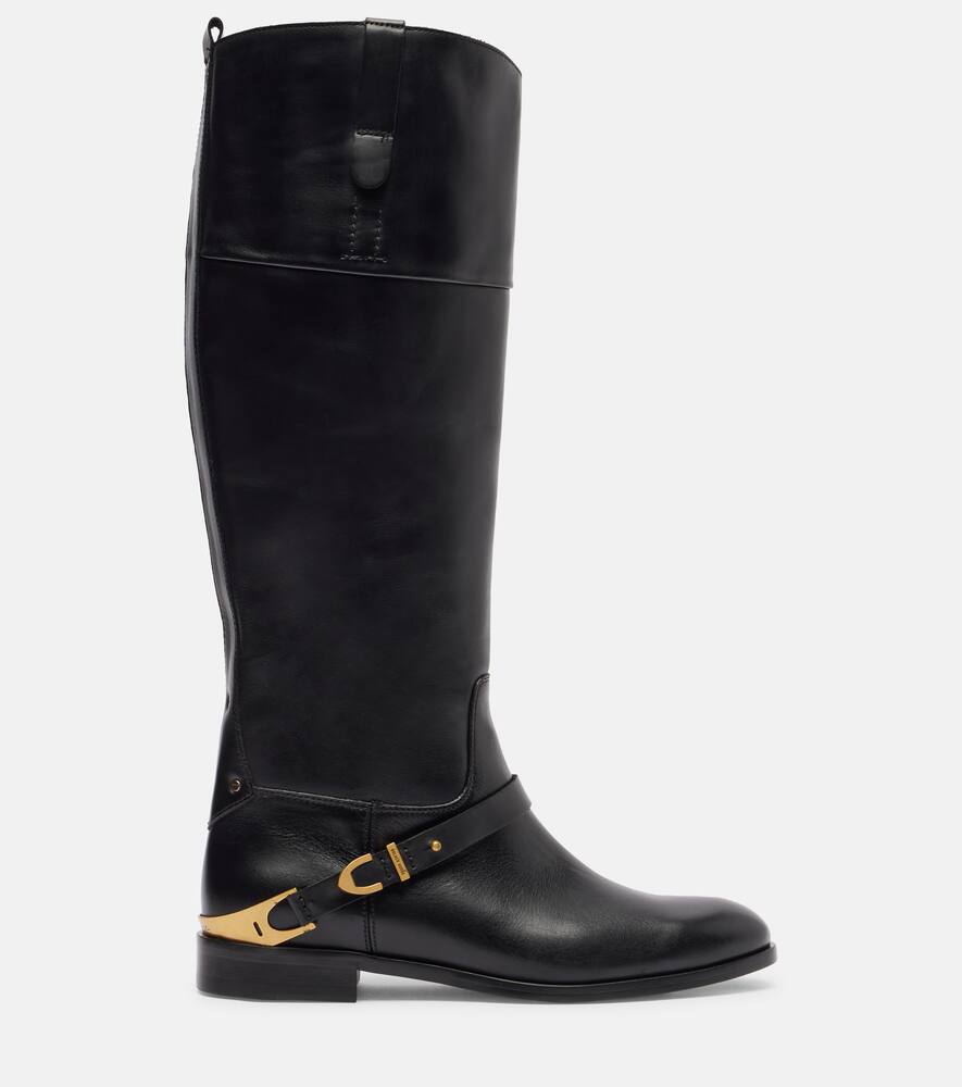 Ботинки Charlie из кожи до колена Golden Goose, Black — фото 4