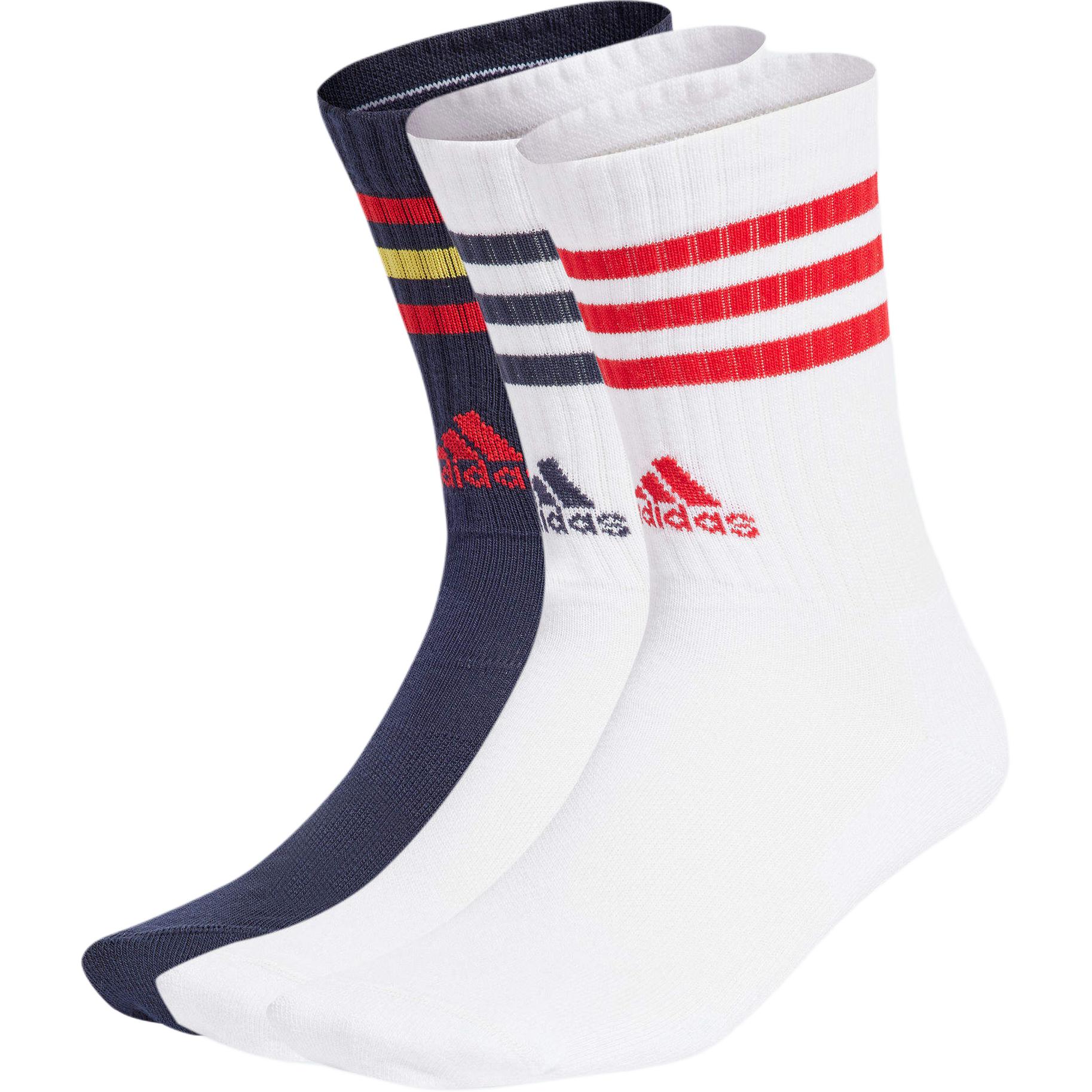 

Носки до середины голени унисекс, 3 пары Adidas, 3 Pack (Black+White+White)