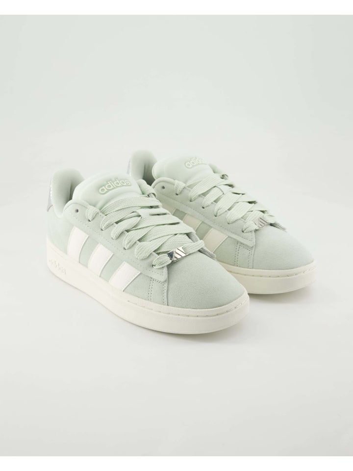 Кроссовки на шнуровке adidas, зеленый