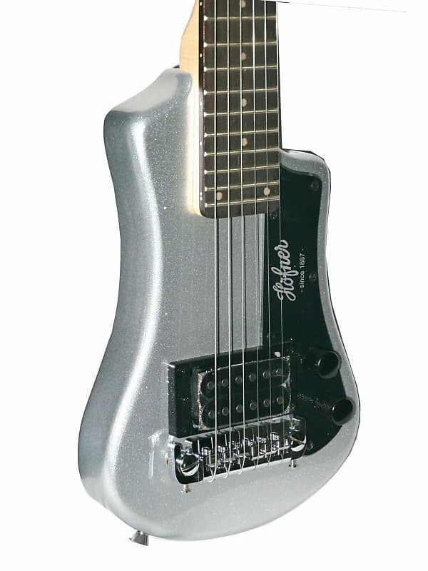 

Электрогитара Hofner HCT-SH-SBT-O Shorty Travel Electric Guitar Metallic Silver with gig bag
