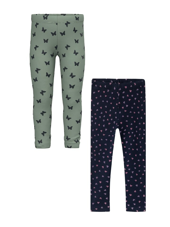

Тканевые брюки name it 2er Set Regular Fit Elastisch Allover Print, цвет blau-grün