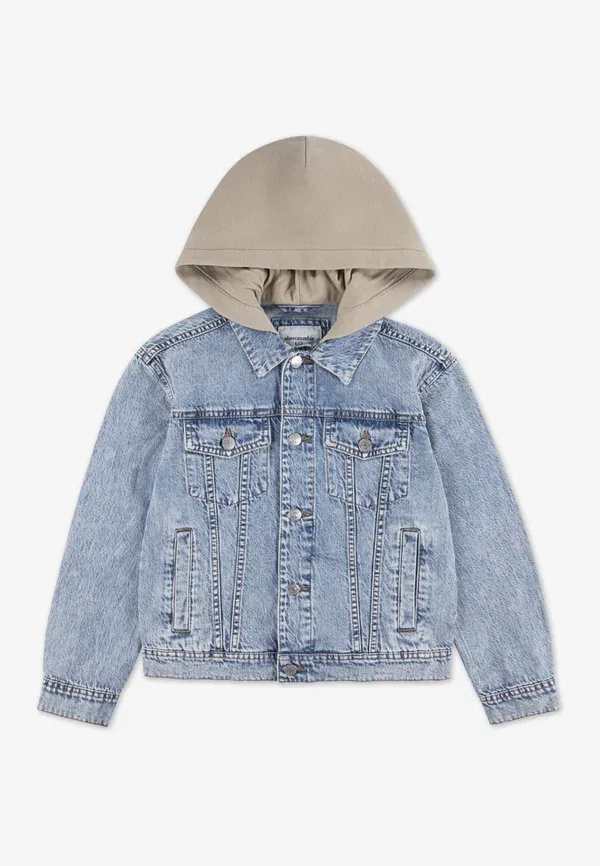 Куртка джинсовая с капюшоном Abercrombie & Fitch, соленый