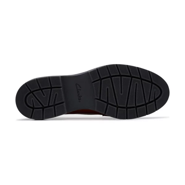 Вестлинн светящиеся женские кожаные лоферы на массивной подошве Clarks, цвет tan leather — фото 4