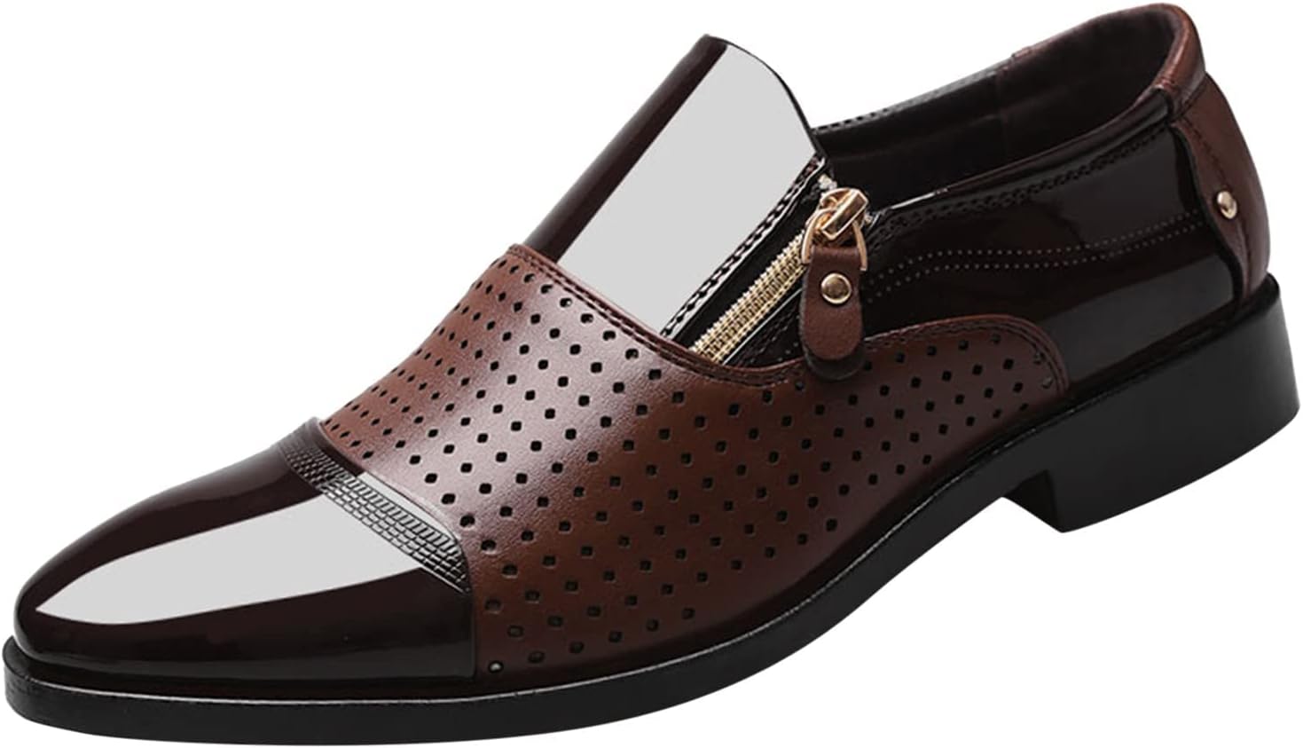 

Мужские оксфорды HINDOLA, деловая обувь из кожи с противоскользящей подошвой, для повседневной носки, дышащие классические свадебные туфли, коричневый