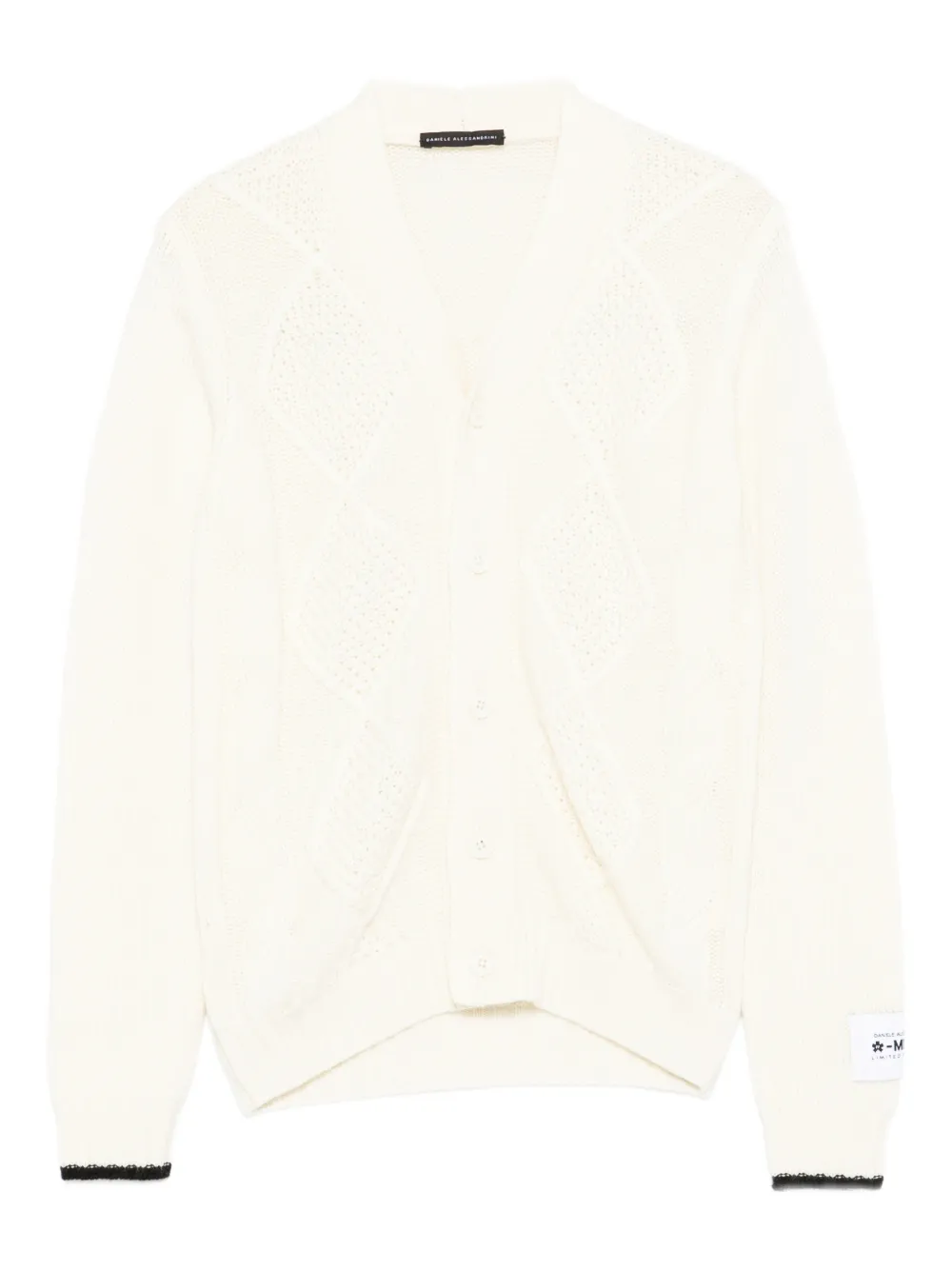 

Кардиган с контрастной отделкой Daniele Alessandrini Kids, белый