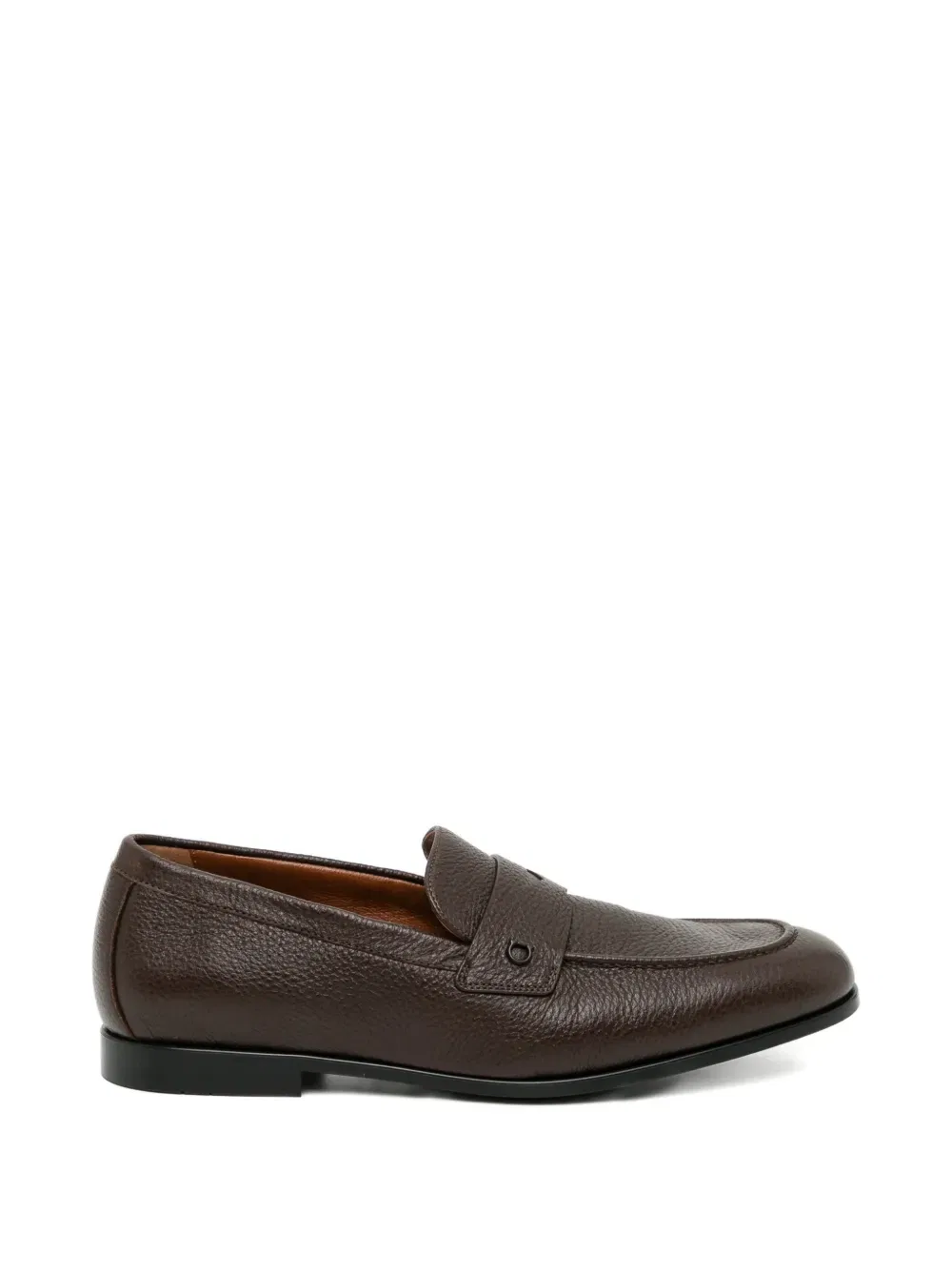 Лоферы Gancini из зернистой кожи Ferragamo, коричневый
