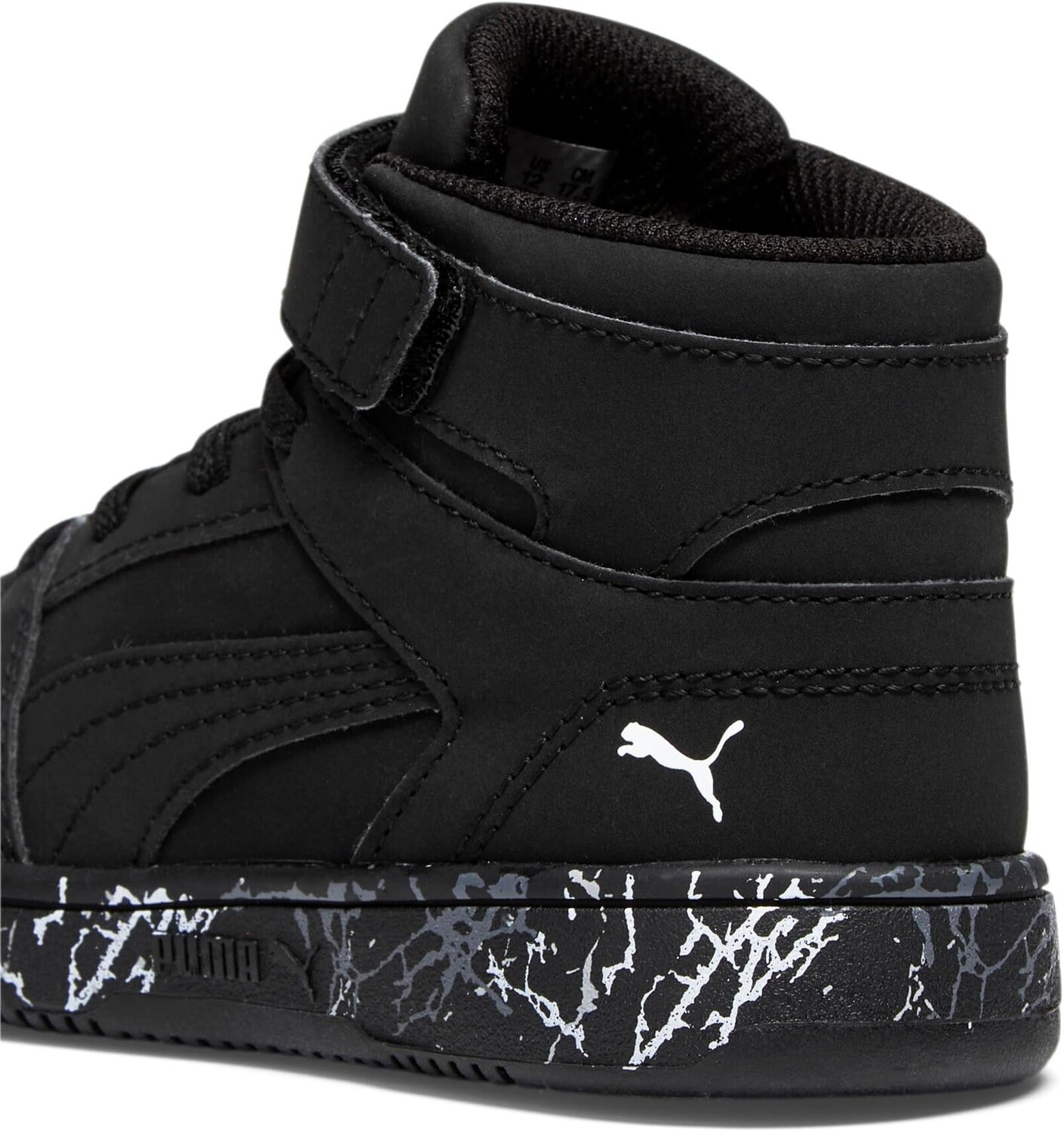Кроссовки Rebound Layup Nubuck Mountain Park Hook-and-Loop Preschool PUMA, цвет Puma Black/Puma Black — фото 3