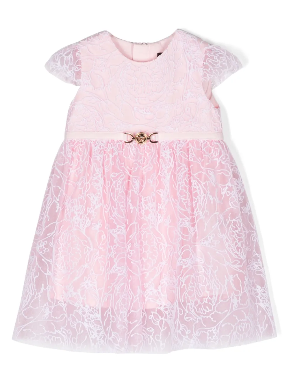 

Платье Barocco Flocked из тюля Versace Kids, розовый