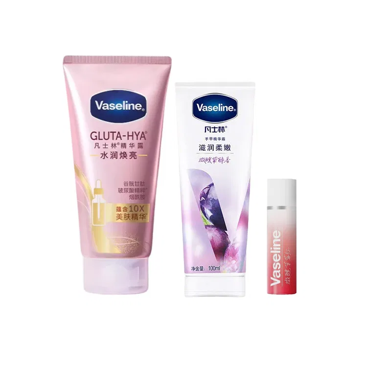 Набор для ухода за телом Vaseline с лосьоном, кремом для рук и бальзамом для губ