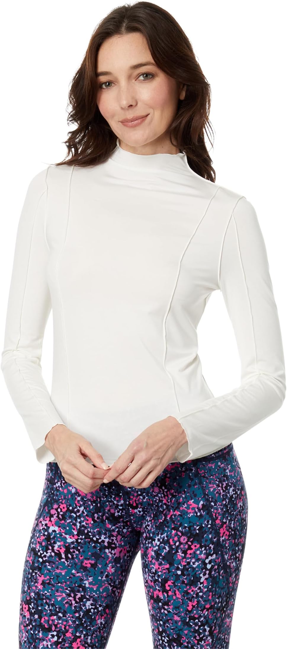 

Топ Sweaty Betty Exposed Seam Long Sleeved Top, цвет Lily White