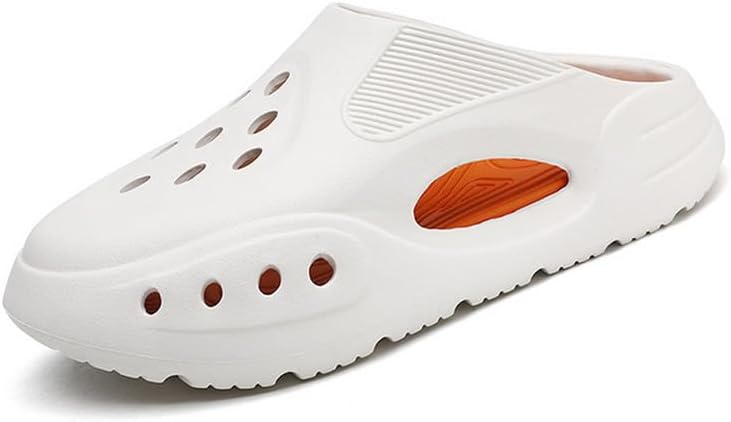 

Мужские сабо садовые тапочки слипоны Легкие сандалии тапочки Молодежные водные обувь Удобная ходовая обувь Dhovor, белый