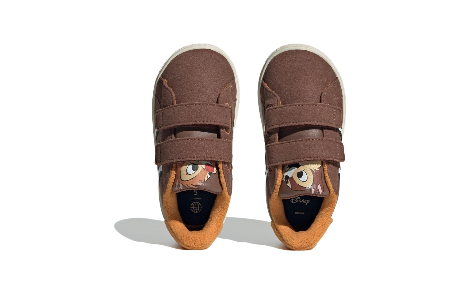 Кроссовки Adidas Grand Court Disney Chipmunks Preloved Brown Core Black Off White TD, коричневый — фото 3