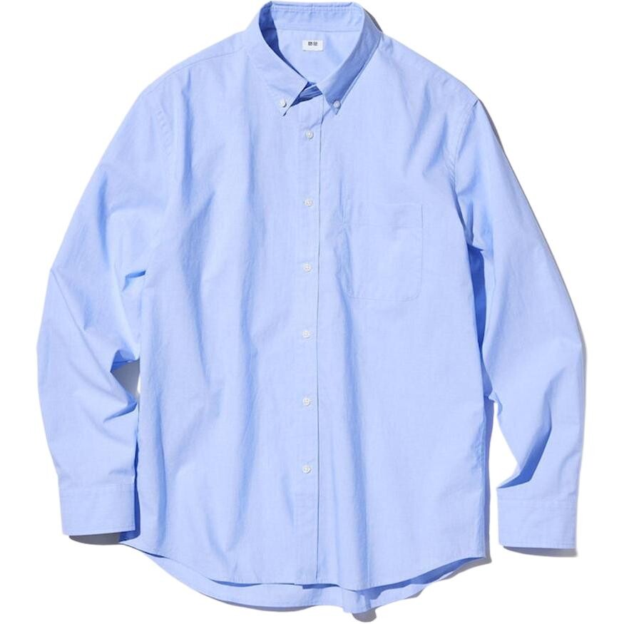 

Рубашка унисекс Lake Blue Uniqlo, цвет Lake Blue
