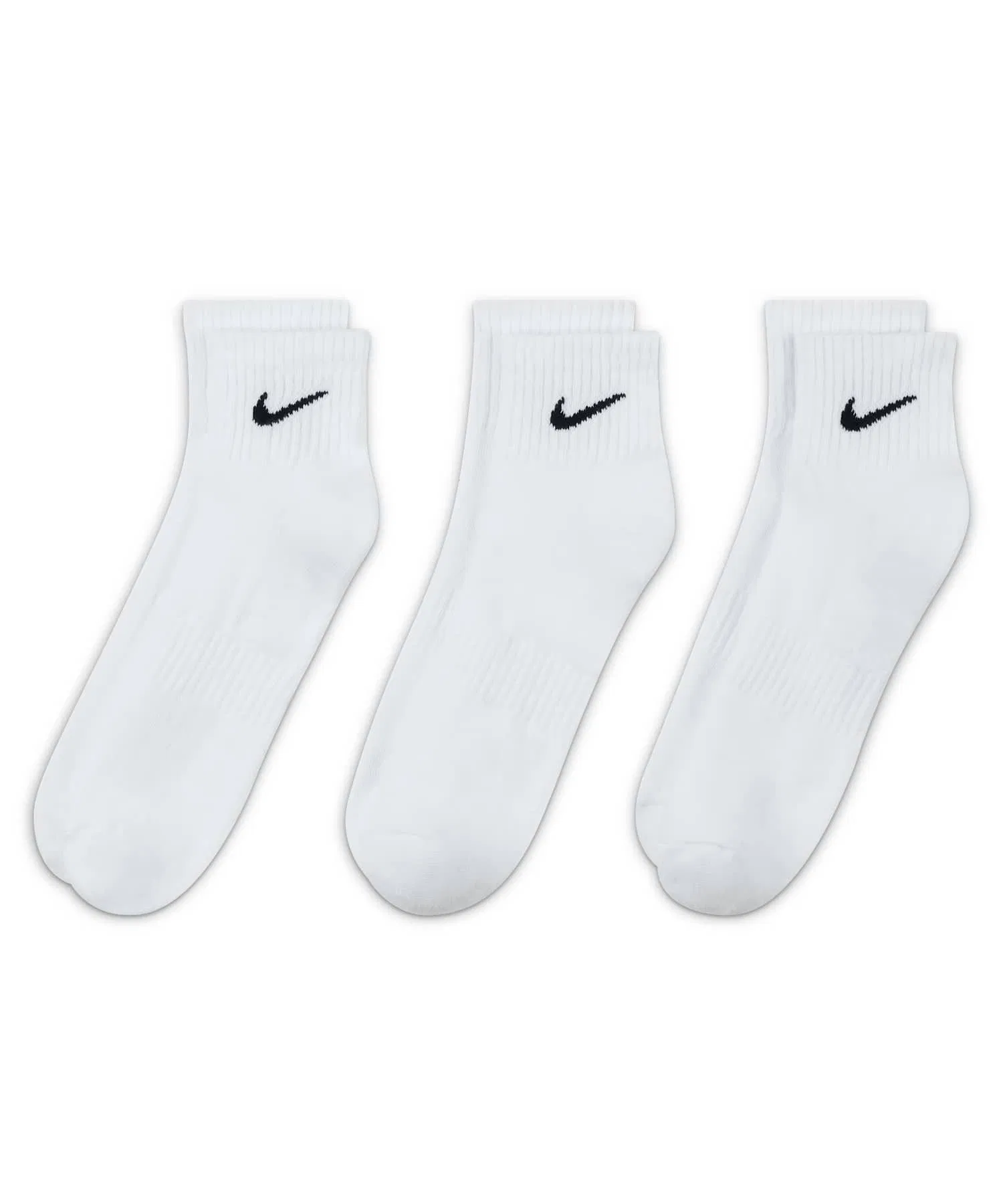 Носки для тренировок Nike Everyday Cushioned Training Ankle Socks (3 пары) SX7667-100 белые — фото 2