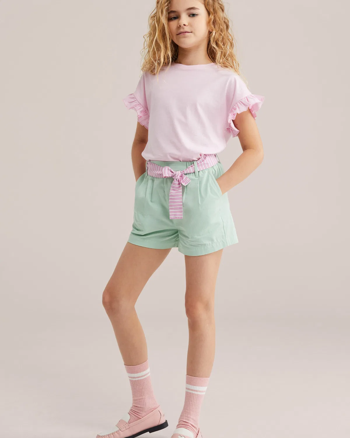 Брюки свободного кроя We Fashion, Light Green — фото 4