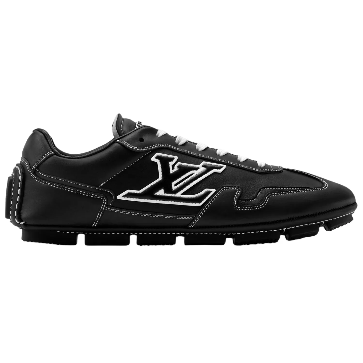 Кроссовки кожаные LOUIS VUITTON Rally Low Top Black — фото 3