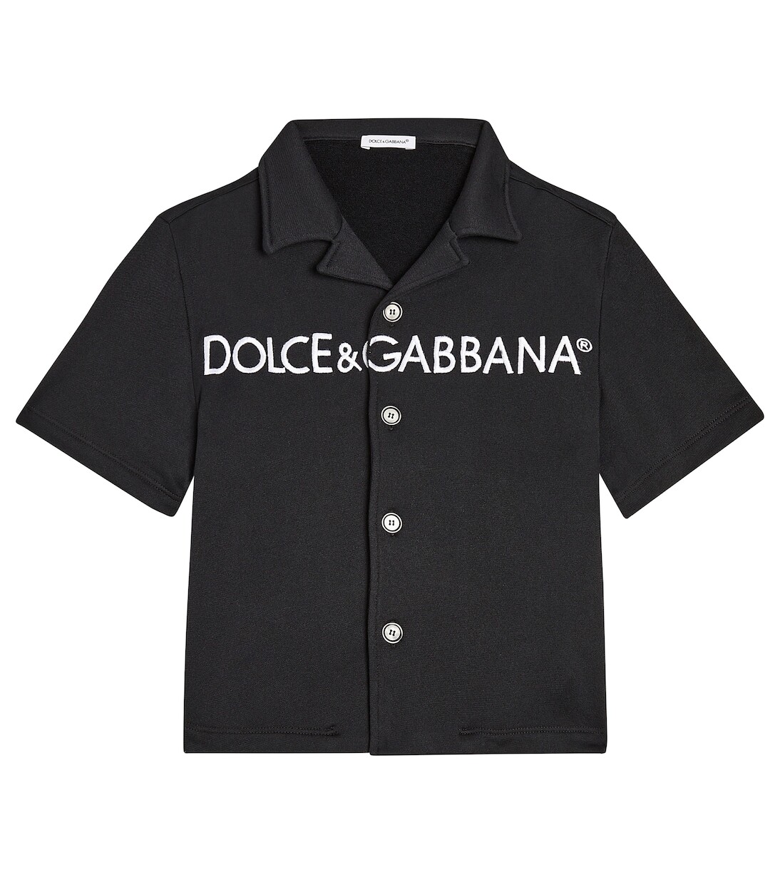 

Рубашка для боулинга с логотипом Dolce&Gabbana Kids, черный