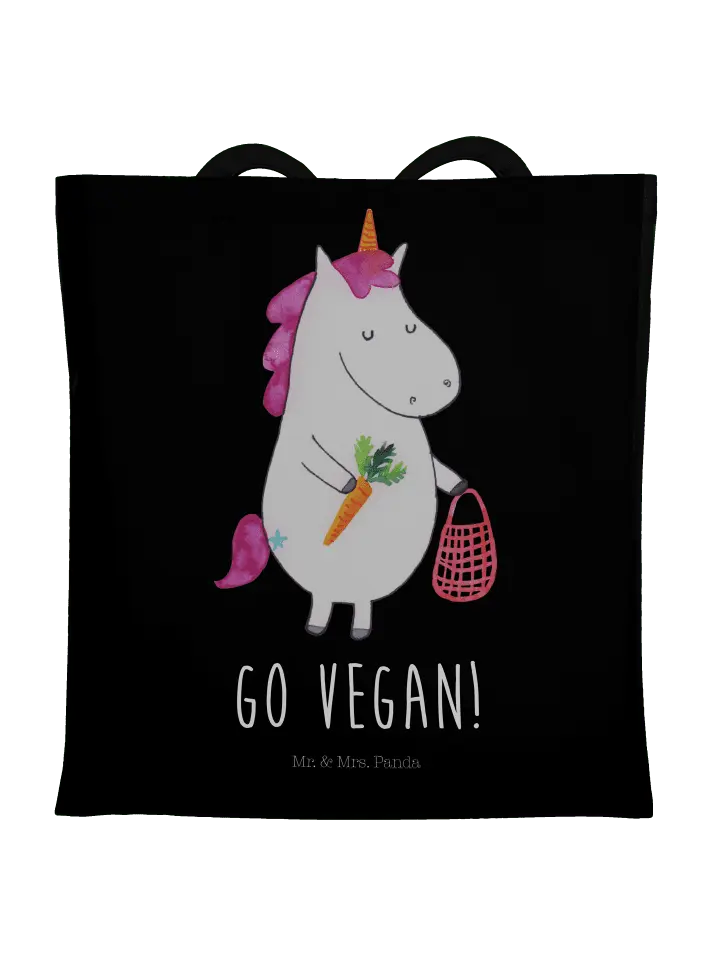 

Сумка для переноски Mr & Mrs Panda Einhorn Vegan, черный