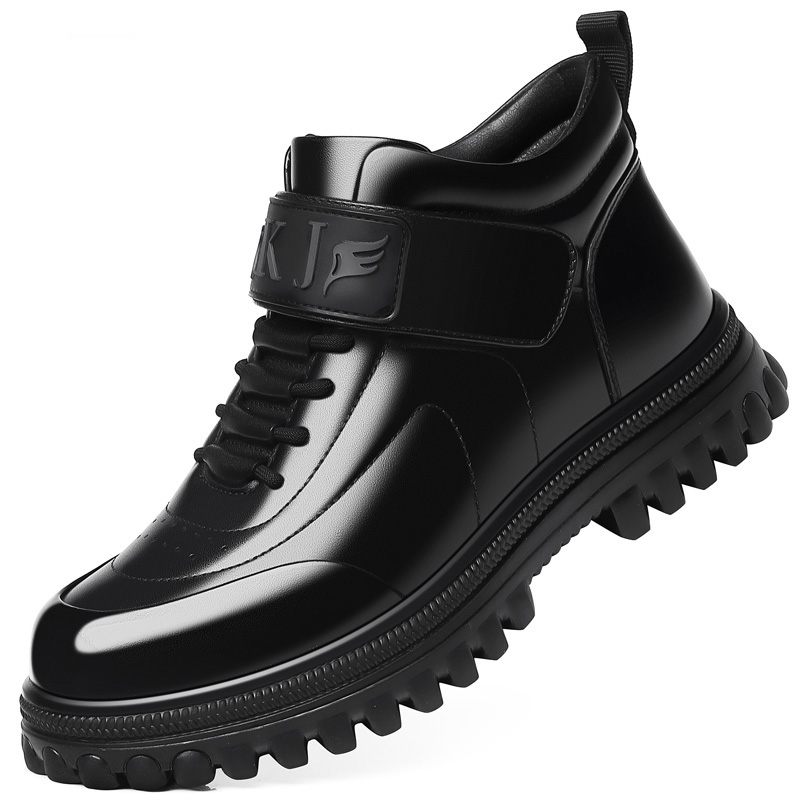 

Мужские повседневные туфли KJ-999 черные со скрытой платформой, цвет KJ-999 Black Hidden Wedge