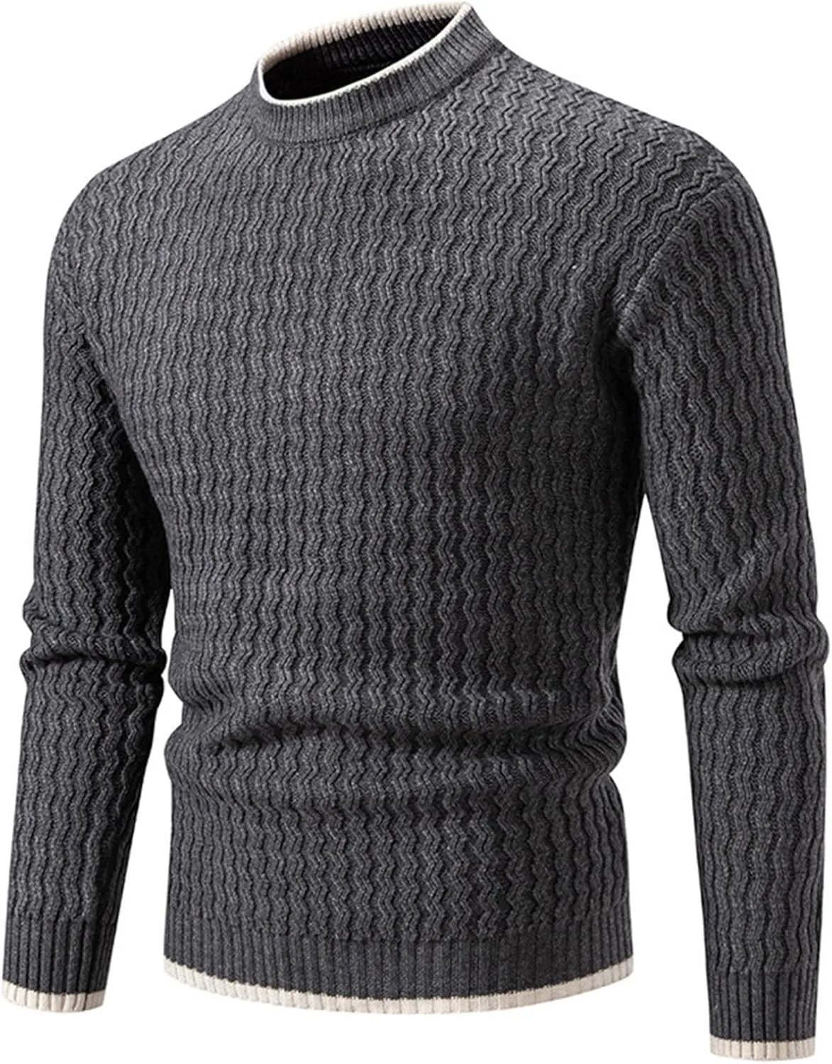 

Мужской свитер Dgoopd с кабельным узором, джерси, длинный рукав