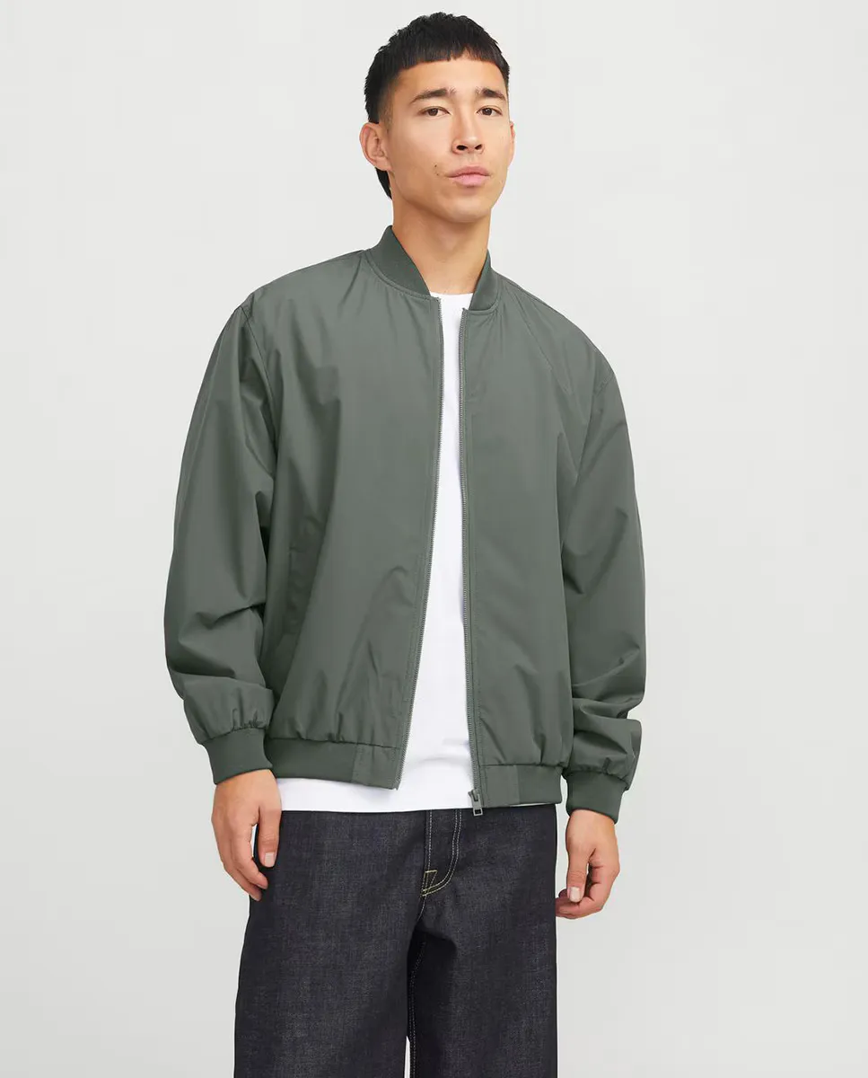 

Мужская легкая куртка с капюшоном и застежкой-молнией Jack & Jones, зеленый