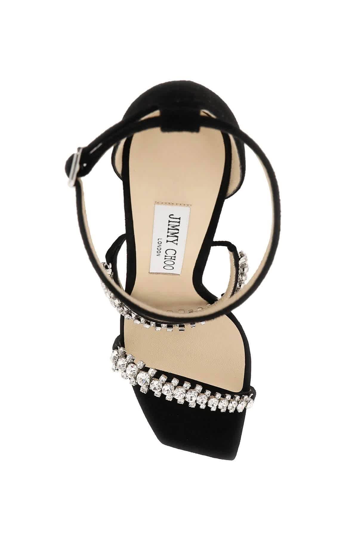 Jimmy Choo Black Bing 105 Кристальные сандалии — фото 2