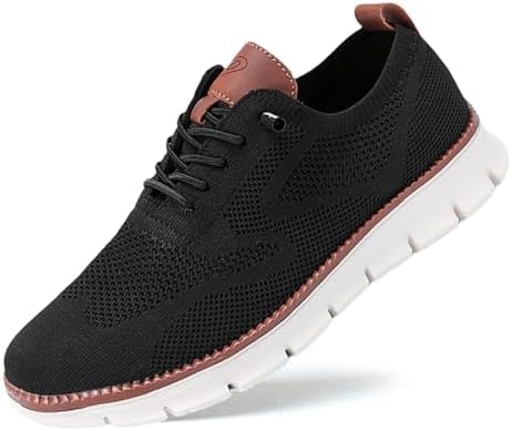 

Мужские кроссовки Jeeeun с сеткой, легкие, деловые повседневные оксфорды, слипоны для ходьбы и работы, черный