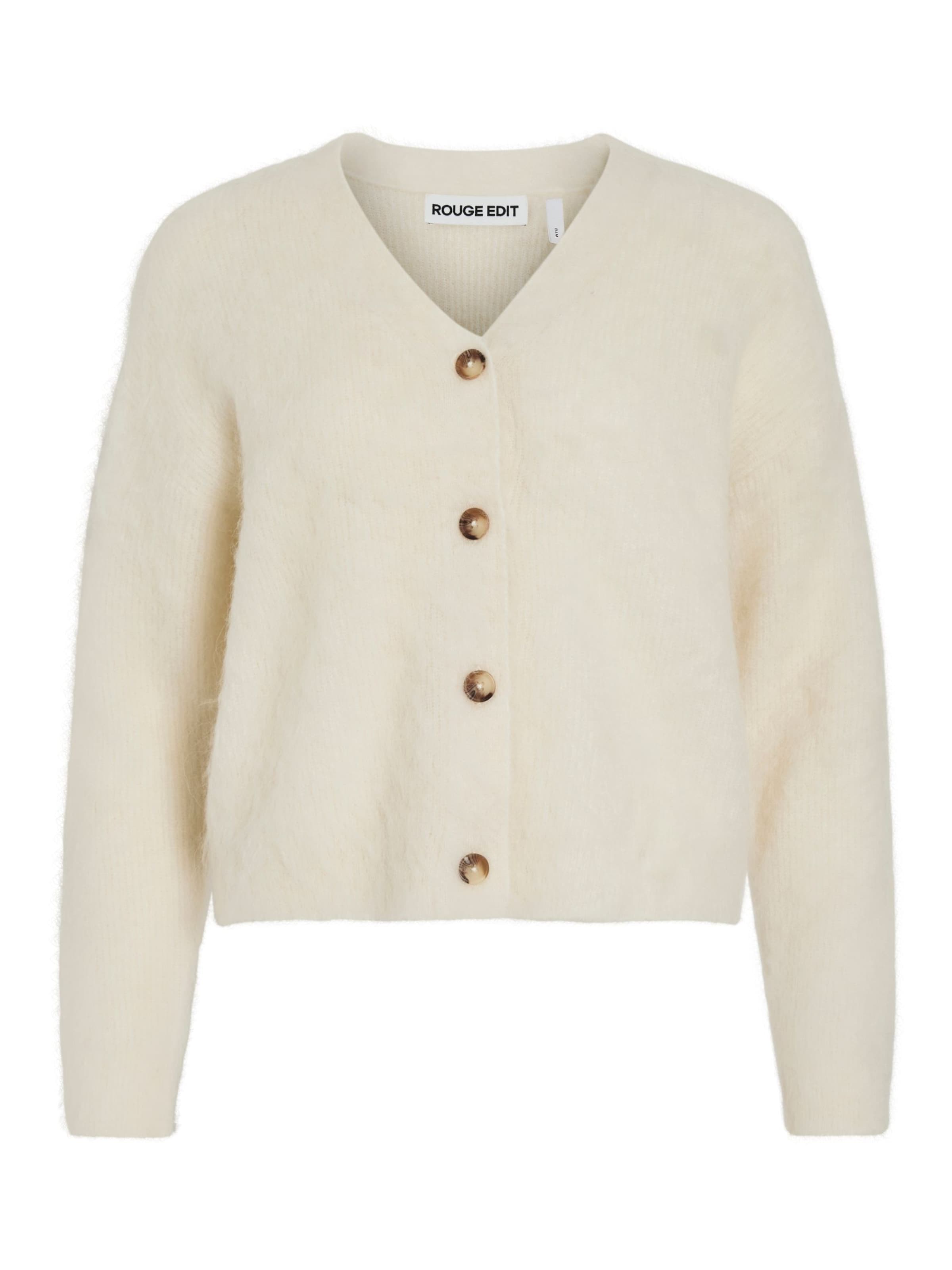 

ROUGE EDIT Кардиган из трикотажа в цвете айвори