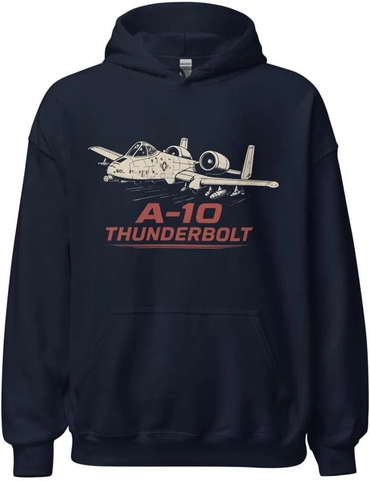 Худи A-10 Thunderbolt – графический пуловер с изображением самолета непосредственной авиационной поддержки для любителей авиации