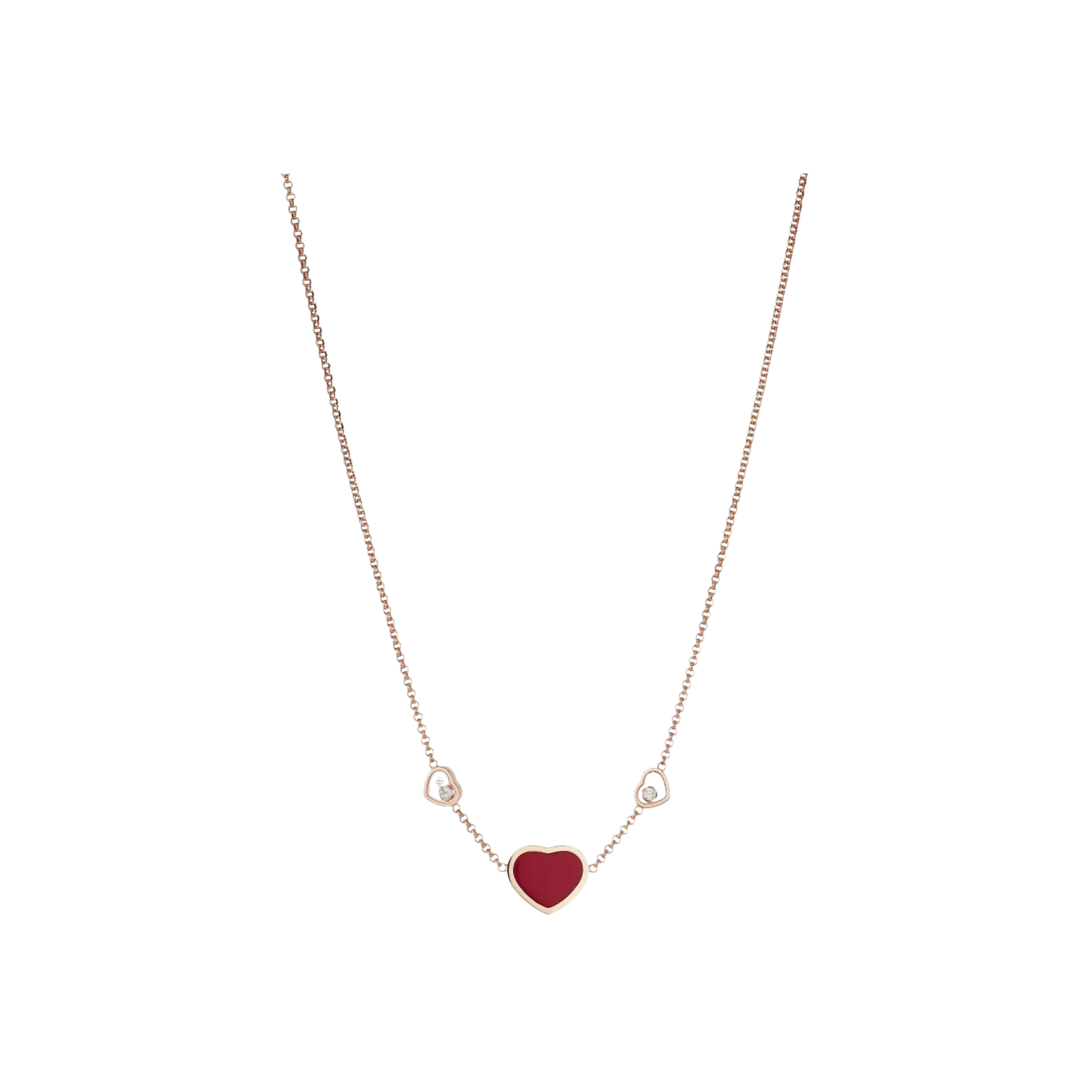 

Колье Chopard Happy hearts из розового золота с бриллиантами