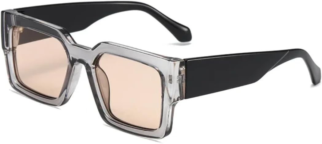 

Классические винтажные солнцезащитные очки для женщин и мужчин, роскошные, популярные, в стиле панк, для активного отдыха, с защитой от УФ-излучения UV400 (прозрачный чайный оттенок) TVTBBVV, Clear Tea