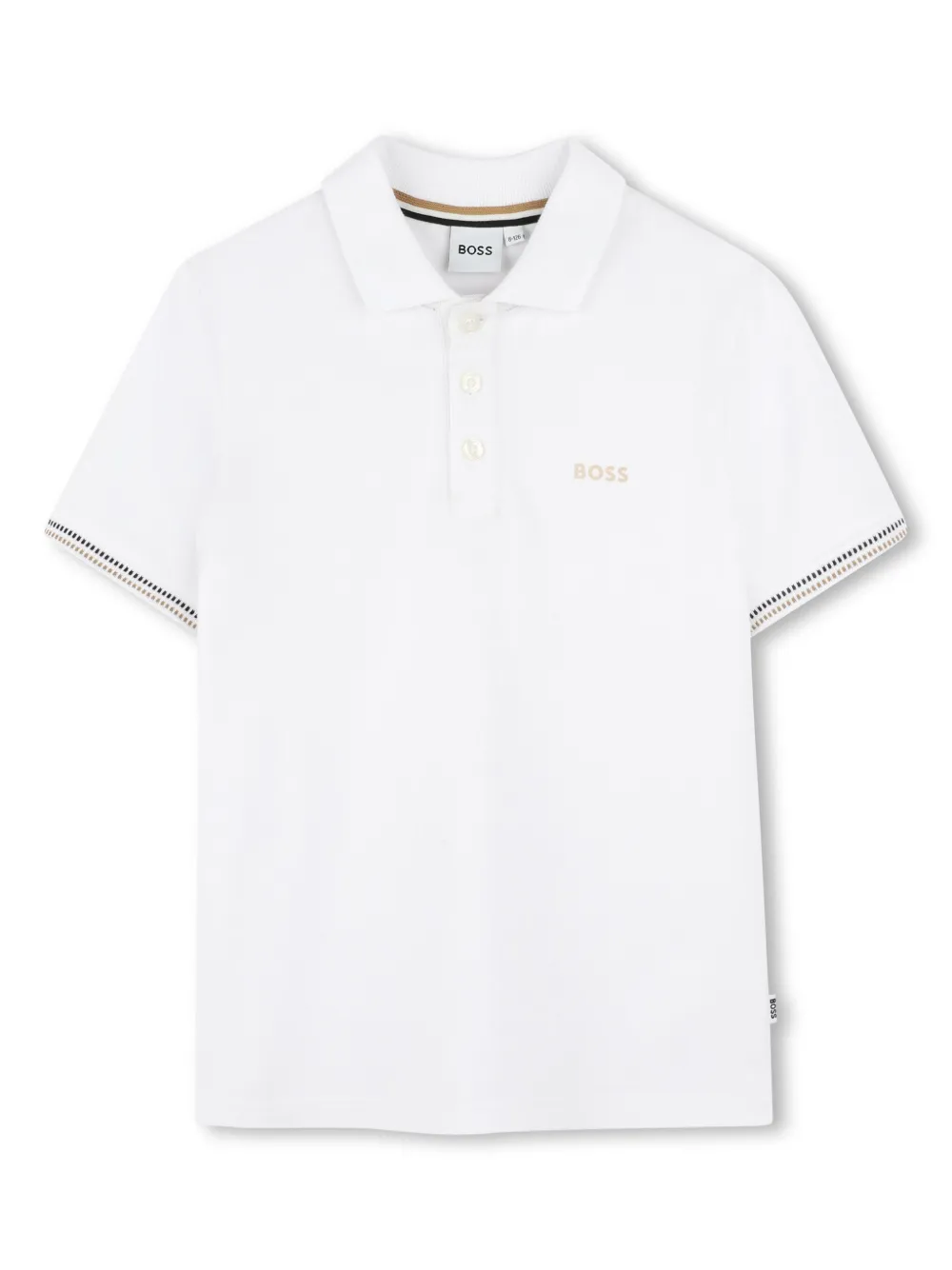

Рубашка поло с логотипом BOSS Kidswear, белый