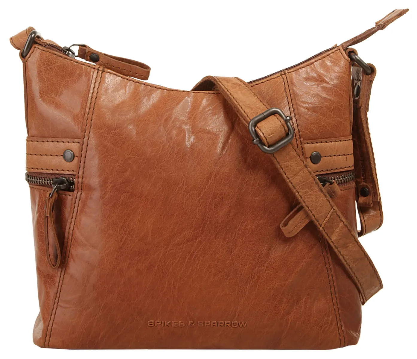 

Сумка через плечо Spikes & Sparrow, натуральная кожа, цвет Cognac