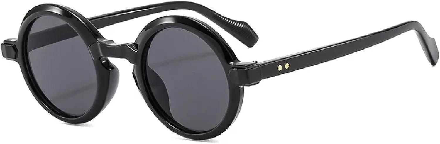 

Солнцезащитные очки с защитой от УФ-излучения UV400 | Круглые панк-очки для женщин, двухцветный градиент | для занятий спортом на открытом воздухе DSVIGF, Black Gray