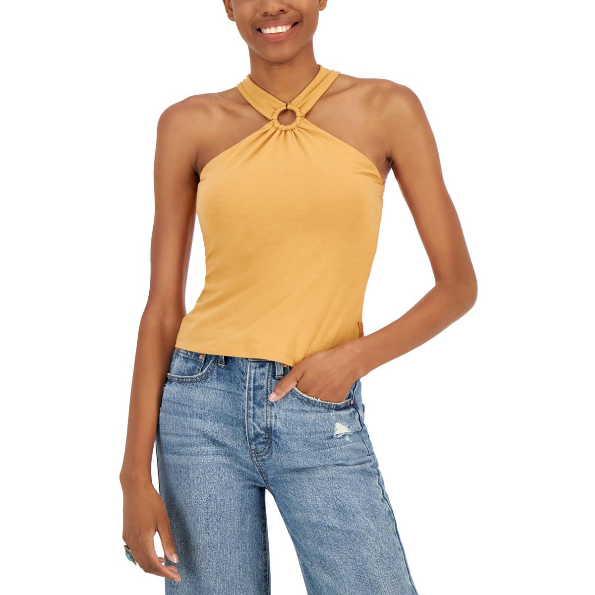 

Женский топ без рукавов с O-образным кольцом DKNY Jeans, цвет saddle tan