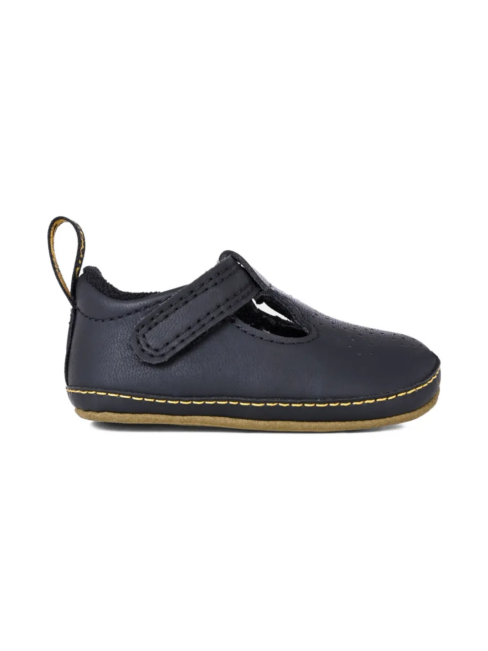 Перфорированные Т-образные детские туфли Polley Dr. Martens Kids, черный — фото 2