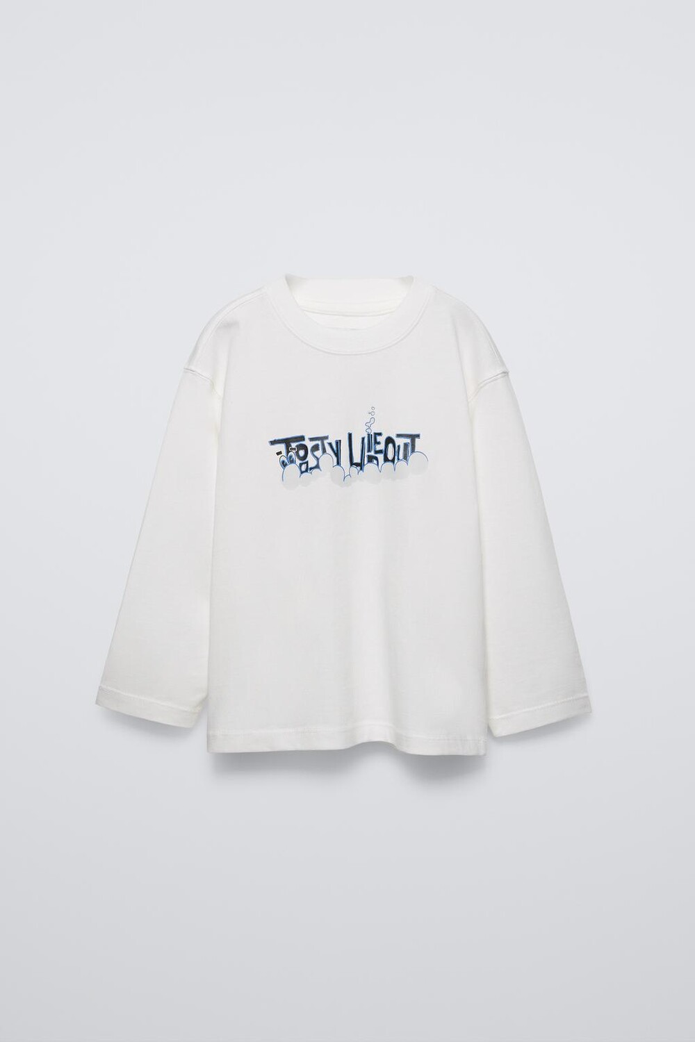 

Футболка с принтом ZARA, цвет oyster/white