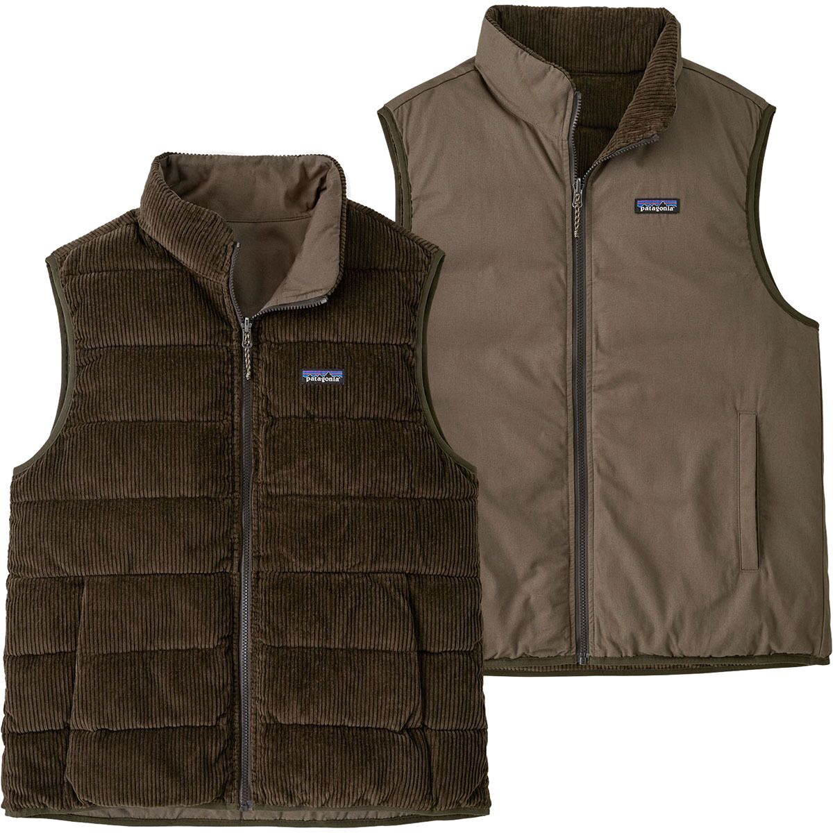 Жилет Patagonia Reversible Cotton Down, коричневый — фото 3